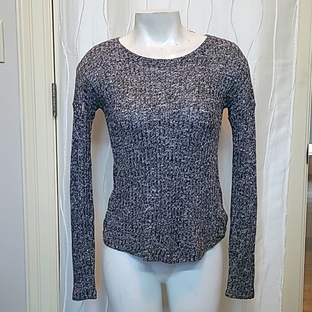 L.A. Hearts Pacsun Marled Gray Open Back Sweater
